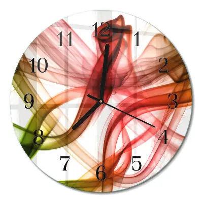 Ronde glas klok Abstractie