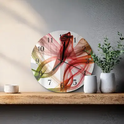 Ronde glas klok Abstractie