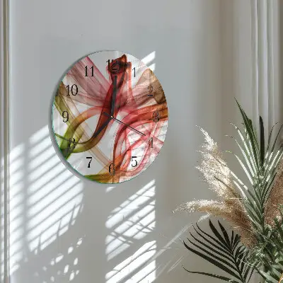 Ronde glas klok Abstractie