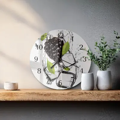 Wandklok glas decoratie rond Braam
