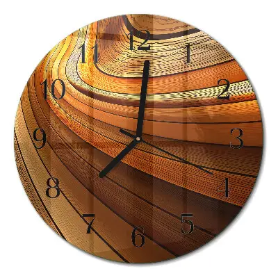 Wandklok glas decoratie rond Abstractie