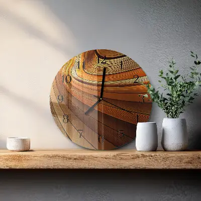Wandklok glas decoratie rond Abstractie