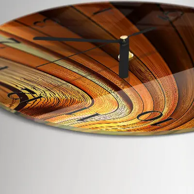 Wandklok glas decoratie rond Abstractie