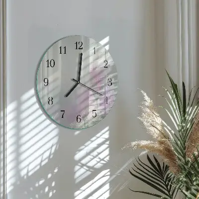 Klok glas met opdruk rond Bloemen