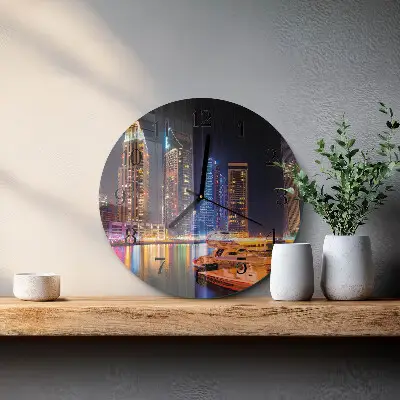 Wandklok glas decoratie rond Horizon