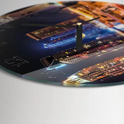 Wandklok glas decoratie rond Horizon