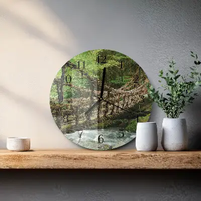 Ronde glas klok Touwbrug