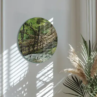 Ronde glas klok Touwbrug