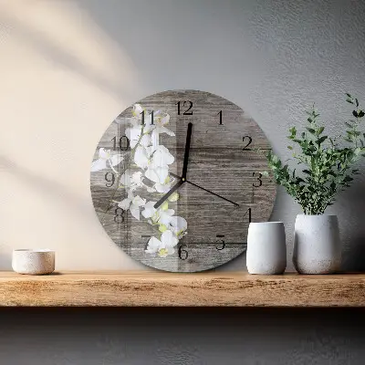 Wandklok glas decoratie rond Borden
