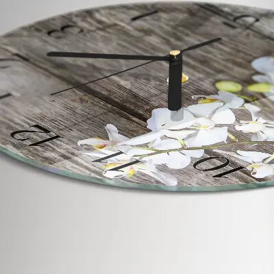 Wandklok glas decoratie rond Borden