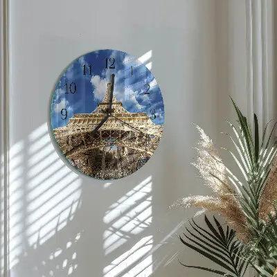 Ronde glas klok Eiffeltoren