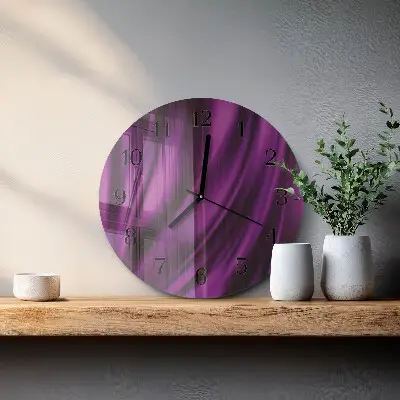 Klok glas met opdruk rond Abstractie
