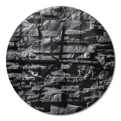 Ronde glas klok Stenen