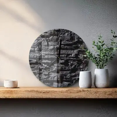 Ronde glas klok Stenen