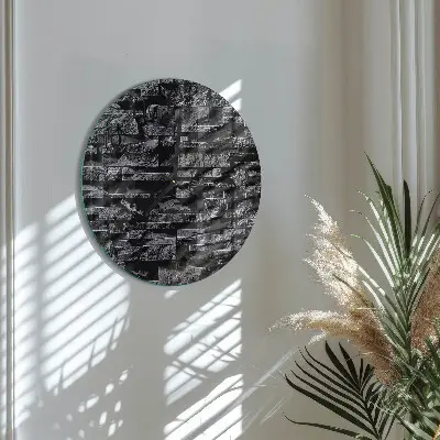 Ronde glas klok Stenen