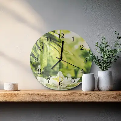 Klok glas met opdruk rond Natuur