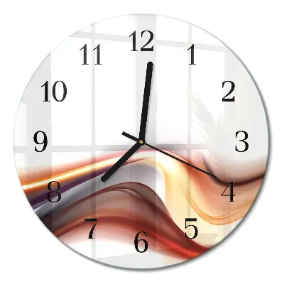 Klok glas met opdruk rond Abstractie