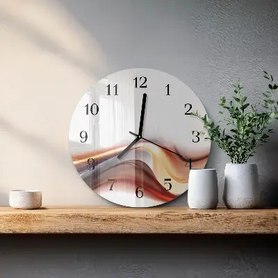 Klok glas met opdruk rond Abstractie