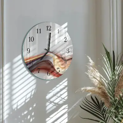 Klok glas met opdruk rond Abstractie