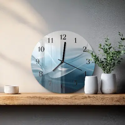 Wandklok glas decoratie rond Abstractie