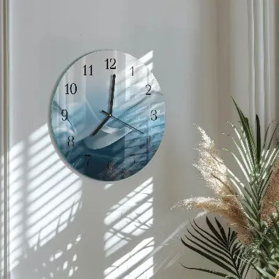 Wandklok glas decoratie rond Abstractie