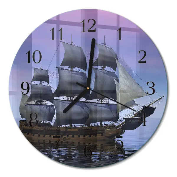Ronde glas klok Zeilen