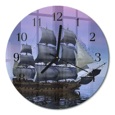 Ronde glas klok Zeilen