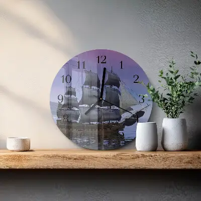 Ronde glas klok Zeilen