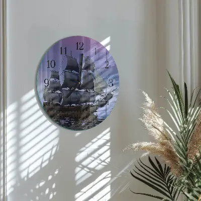 Ronde glas klok Zeilen