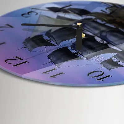 Ronde glas klok Zeilen
