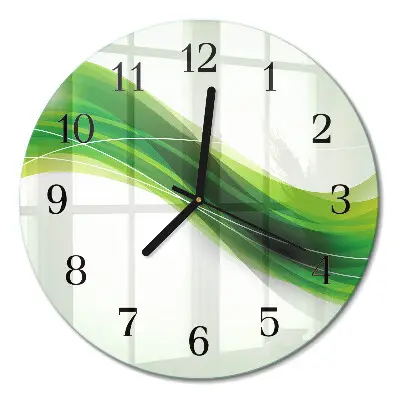 Klok glas met opdruk rond Abstractie