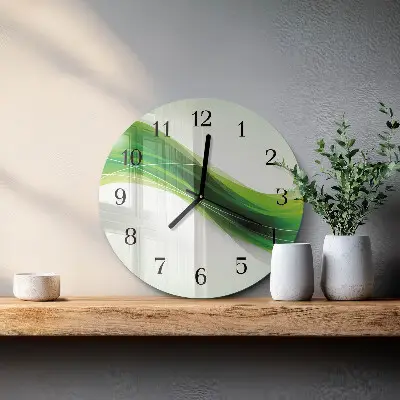Klok glas met opdruk rond Abstractie