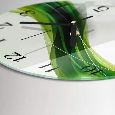 Klok glas met opdruk rond Abstractie