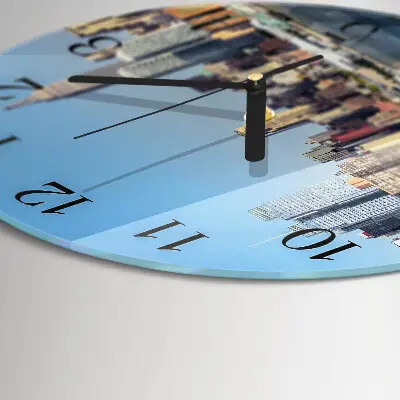 Ronde glazen klok Horizon