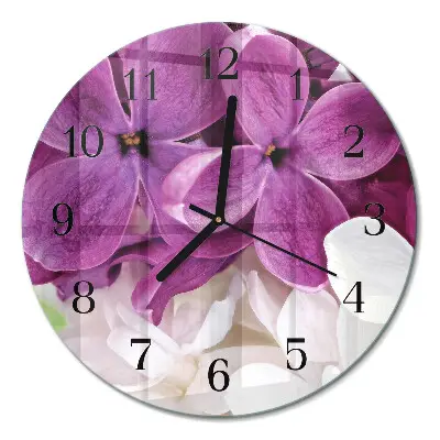 Ronde glazen klok Bloemen