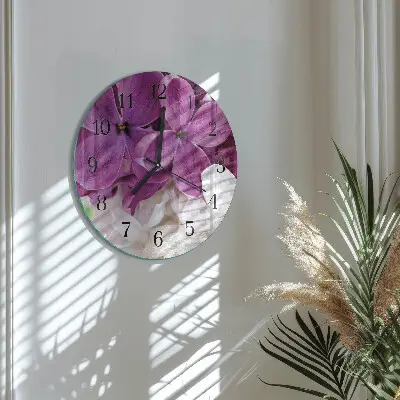 Ronde glazen klok Bloemen