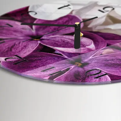 Ronde glazen klok Bloemen
