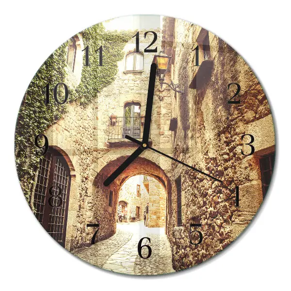 Wandklok glas decoratie rond Laan