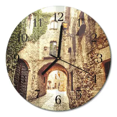 Wandklok glas decoratie rond Laan