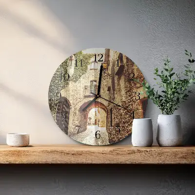 Wandklok glas decoratie rond Laan