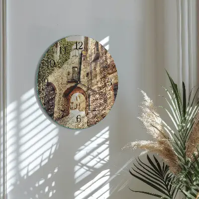 Wandklok glas decoratie rond Laan