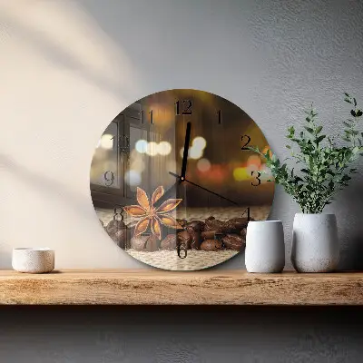 Ronde glazen klok Anijs