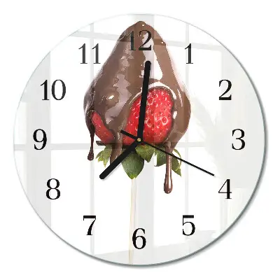 Klok glas met opdruk rond Chocolade