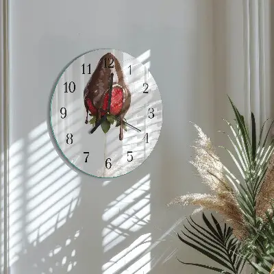 Klok glas met opdruk rond Chocolade