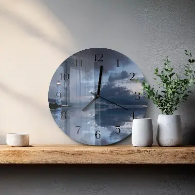 Wandklok glas decoratie rond Vuurtoren