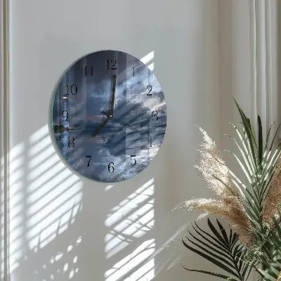 Wandklok glas decoratie rond Vuurtoren