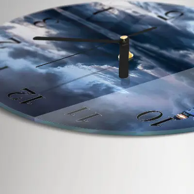Wandklok glas decoratie rond Vuurtoren