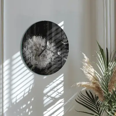 Ronde glas klok Paardebloem