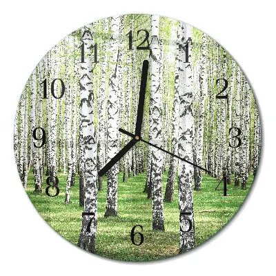 Ronde glazen wandklok Berk