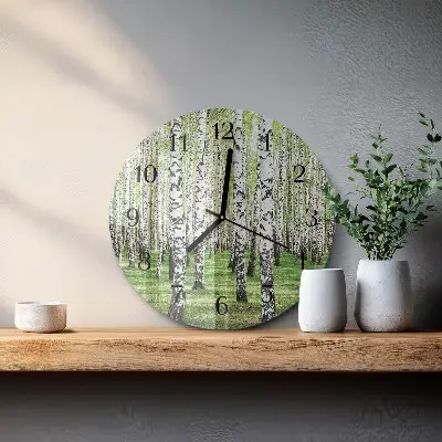 Ronde glazen wandklok Berk